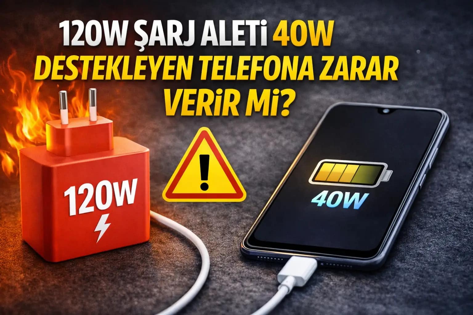 120W Şarj Aleti 40W Destekleyen Telefona Zarar Verir mi? 2 120W Şarj Aleti 40W Destekleyen Telefona Zarar Verir mi?