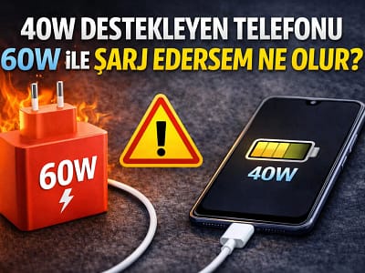 40W Destekleyen Telefonu 60W ile Şarj Edersem Ne Olur?